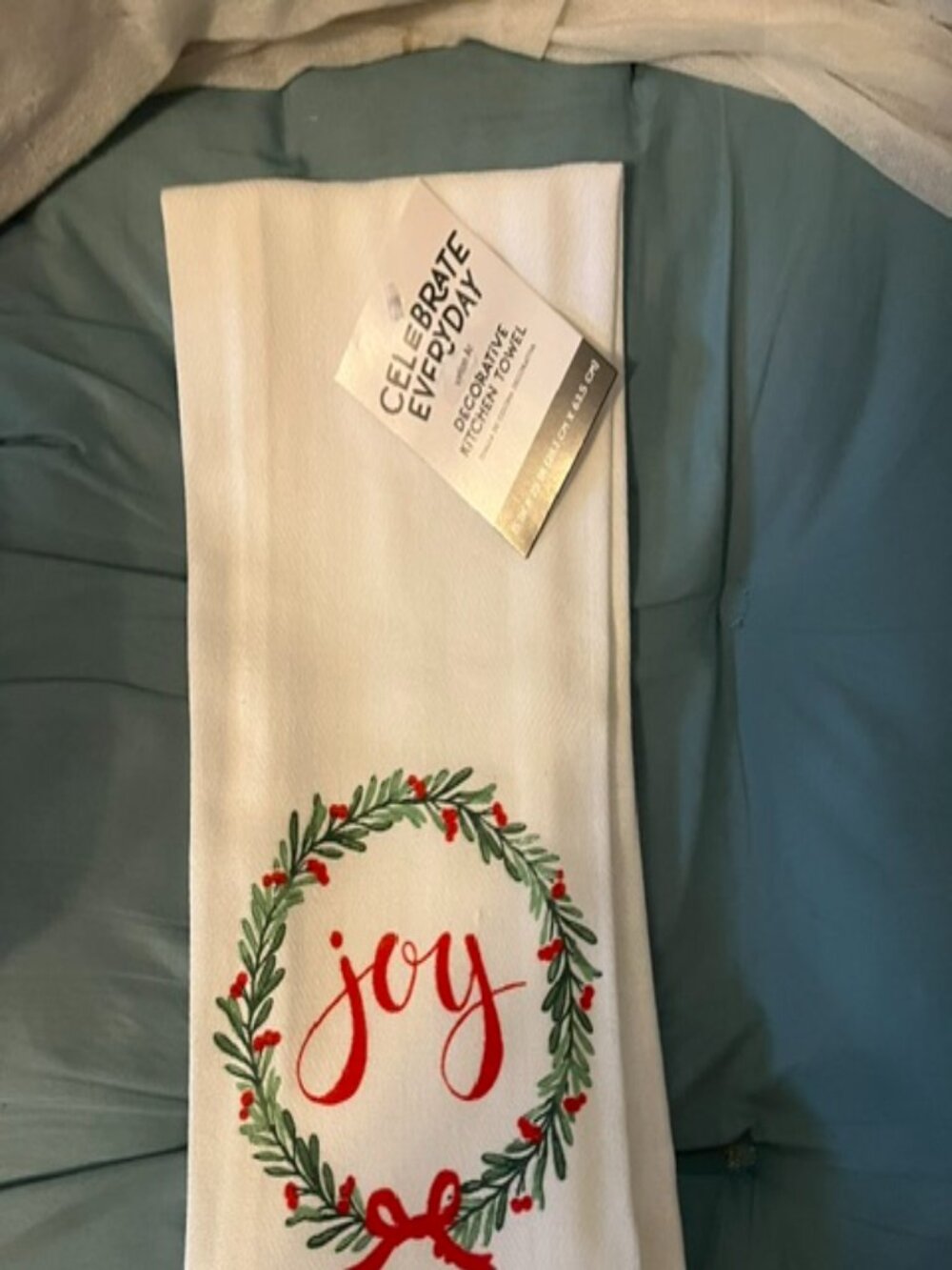 NEW Christmas "Joy" Kitchen Towel - NWT